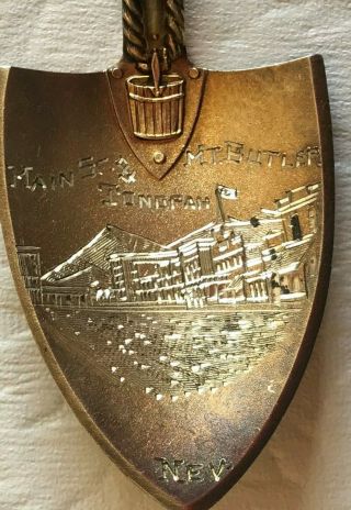 Main Street Tonopah Nevada Engraved Sterling Silver Souvenir Spoon C.  1910