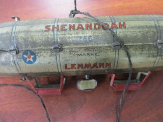 VINTAGE MARKE LEHMANN USS SHENANDOAH TIN LITHO WIND UP ZEPPELIN BLIMP 766 2