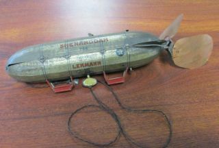 VINTAGE MARKE LEHMANN USS SHENANDOAH TIN LITHO WIND UP ZEPPELIN BLIMP 766 4