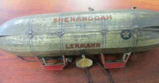 VINTAGE MARKE LEHMANN USS SHENANDOAH TIN LITHO WIND UP ZEPPELIN BLIMP 766 5