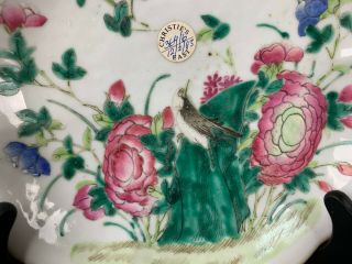 19th C.  Chinese Two Famille - rose Petal - barbed Bird Plates 3