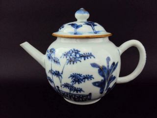 Impressive Chinese Qianlong 1736 - 95 Blue & White Teapot Antiques Porcelain