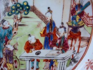 IMPRESSIVE 22.  5CM Chinese Qianlong 1736 - 95 Famille Rose Plate Antique Oriental 3