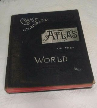 1901 Crams Unrivaled Family World Atlas,  Indexed
