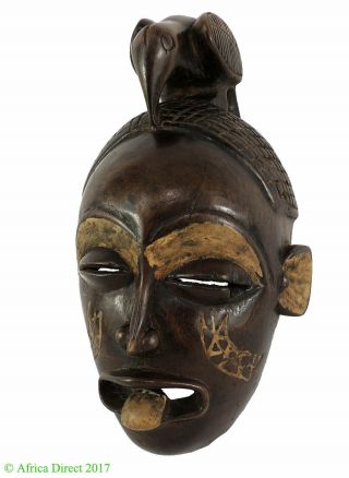 Chokwe Mask Female Mwana Pwo Congo Bird On Top Africa Was $175.  00