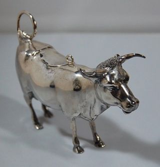 Antique German Sterling Silver Cow Creamer - Berthold Mueller,  Hallmarked