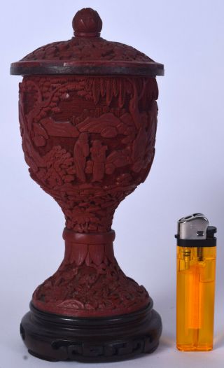 Chinese Cinnabar Lacquer Vase Chinese Lacquerware Goblet Qianlong Jiaqing Qing