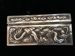 Antique Chinese export silver box 3.  25 