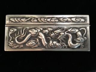 Antique Chinese export silver box 3.  25 