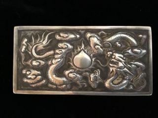 Antique Chinese export silver box 3.  25 