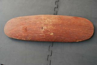 Classic Central Australian Aboriginal Beanwood Fighting Shield W Applied Ochre