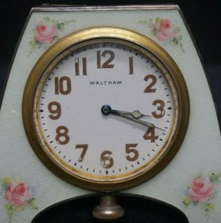 Vintage Waltham Enamel Pocket Watch Desk Clock 2689 2