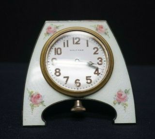 Vintage Waltham Enamel Pocket Watch Desk Clock 2689 6