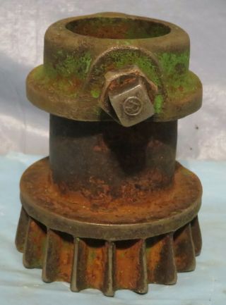 Vintage Industrial Machine Age Steel/Cast iron Gear Steampunk Art Lamp Part 3