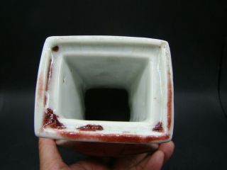 Chinese 1920 ' s red glazed porcelain vase u7681 9