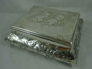 Stunning Victorian Silver Jewellery Box,  1898