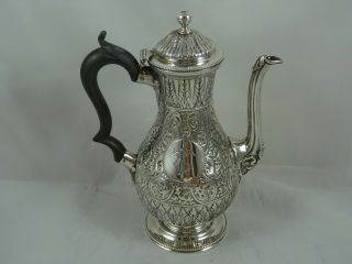 Pretty Victorian Silver Coffee Pot,  1879,  427gm