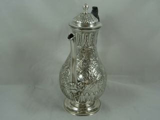 PRETTY VICTORIAN silver COFFEE POT,  1879,  427gm 3