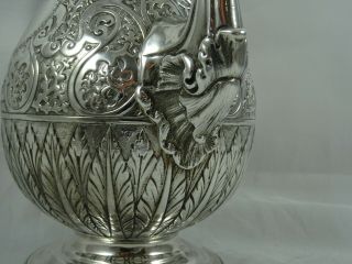 PRETTY VICTORIAN silver COFFEE POT,  1879,  427gm 5