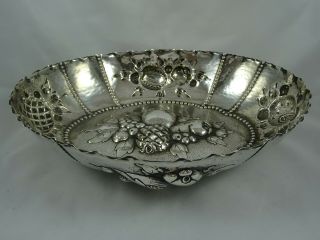 Large German Solid Silver Fruit Bowl,  C1900,  509gm