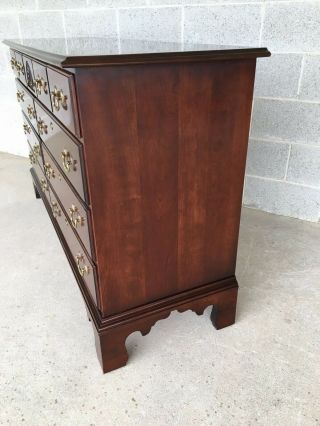 STATTON OLD TOWNE SOLID CHERRY CHIPPENDALE STYLE 11 DRAWER DRESSER 3