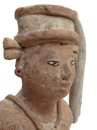 Pre - Columbian Large Mayan Figure Mexico Jaina Statue Warrior Ceramic Lord Clay 2