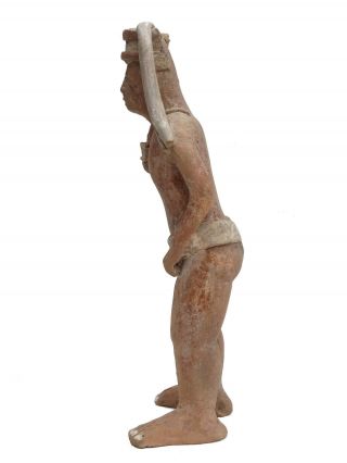 Pre - Columbian Large Mayan Figure Mexico Jaina Statue Warrior Ceramic Lord Clay 5