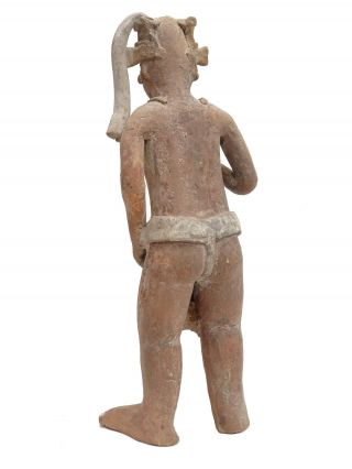 Pre - Columbian Large Mayan Figure Mexico Jaina Statue Warrior Ceramic Lord Clay 6
