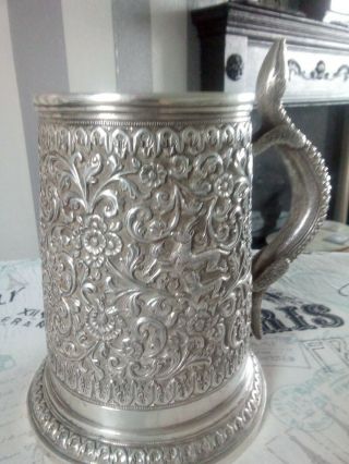 Quality Indian Antique Solid Silver Cup 6inch H