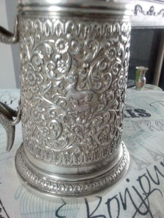 QUALITY INDIAN ANTIQUE SOLID SILVER CUP 6inch H 3