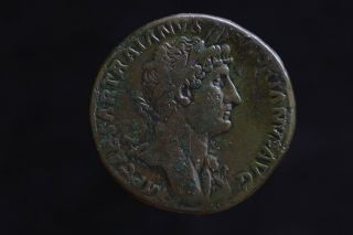 Grade Roman Sestertius Of Hadrian,  Struck 121 A.  D