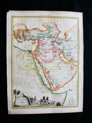 1810 Lapie - Rare Map Of Asia Minor,  Middle East,  Arabia,  Yemen,  Oman,  Qatar Iraq