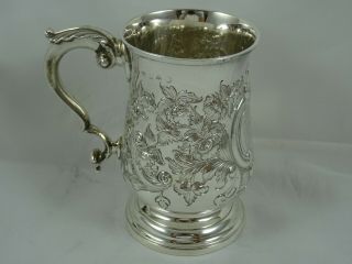 George Iii Solid Silver Pint Tankard,  1787,  340gm