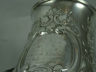 GEORGE III solid silver PINT TANKARD,  1787,  340gm 4