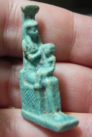 Zurqieh - As10029 - Ancient Egypt.  Faience Amulet Of Isis.  600 - 300 B.  C