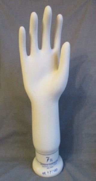 General Porcelain 7 ½ Trenton N.  J.  U.  S.  A.  Industrial Mold Right - Hand Glove Form