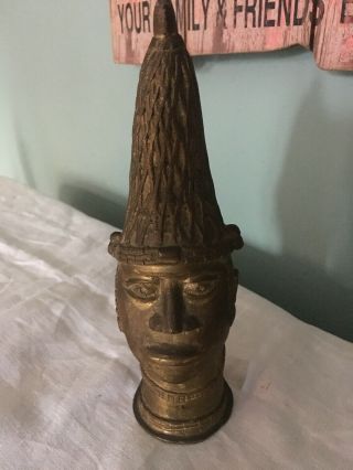 Antique African Benin Bronze Head
