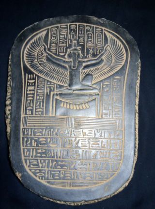 Rare Ancient Egyptian Antique Stela Goddess Isis Winged Stone 1758 - 1458 Bc