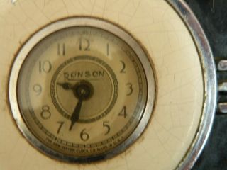 1936 RONSON ART DECO TOUCH TIP TABLE LIGHTER & CLOCK US PAT 1986754 10