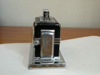 1936 RONSON ART DECO TOUCH TIP TABLE LIGHTER & CLOCK US PAT 1986754 3