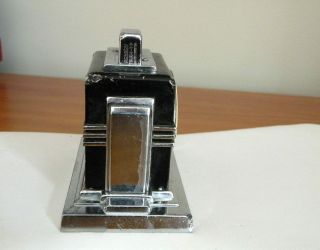1936 RONSON ART DECO TOUCH TIP TABLE LIGHTER & CLOCK US PAT 1986754 5
