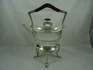 Vintage,  Edwardian Solid Silver Kettle On Stand,  1903,  1114gm