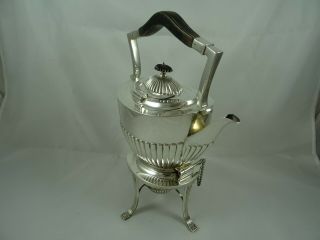 VINTAGE,  EDWARDIAN solid silver KETTLE ON STAND,  1903,  1114gm 2