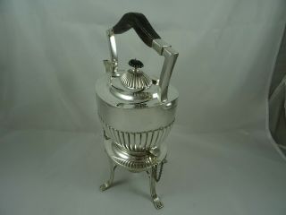 VINTAGE,  EDWARDIAN solid silver KETTLE ON STAND,  1903,  1114gm 3