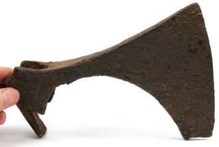 Ancient Rare Authentic Viking Kievan Rus King Size Iron Battle Axe 8 - 10 AD 2