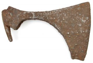 Ancient Rare Authentic Viking Kievan Rus King Size Iron Battle Axe 8 - 10 AD 4