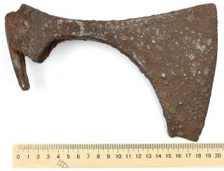Ancient Rare Authentic Viking Kievan Rus King Size Iron Battle Axe 8 - 10 AD 5