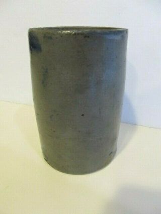 CA 1860 Stoneware Canning Jar With Cobalt Stripes 3