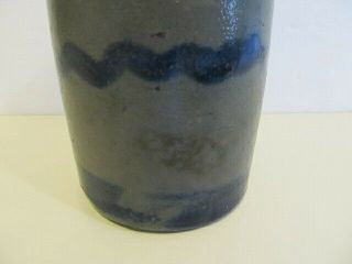 CA 1860 Stoneware Canning Jar With Cobalt Stripes 6