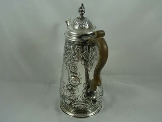 MAGNIFICENT,  EDWARDIAN solid silver COFFEE POT,  1901,  829gm 4
